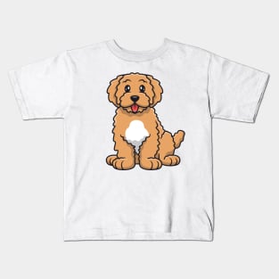 Cute Golden Doodle Dog Kids T-Shirt
